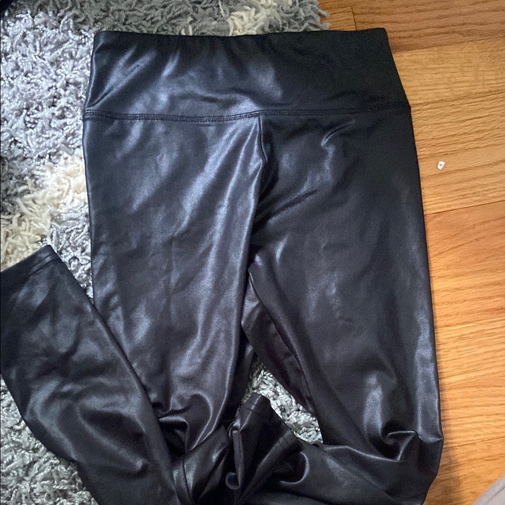 Black Faux Leather Leggings